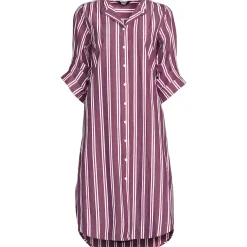 Women's Poplin Oversized Puff Sleeve Midi Shirt Dress