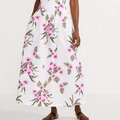 Women's Poplin Pull On Maxi Skirt