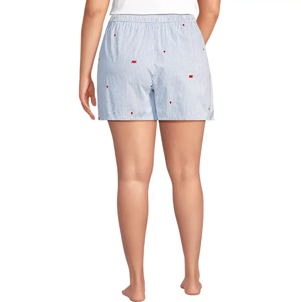 Women's Poplin Sleep Boxer Shorts