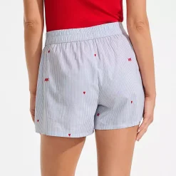 Women's Poplin Sleep Boxer Shorts
