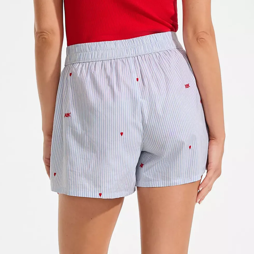 Women's Poplin Sleep Boxer Shorts