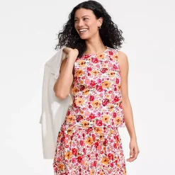 Women's Poplin Sleeveless Shell