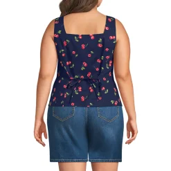 Women's Poplin Square Neck Vest
