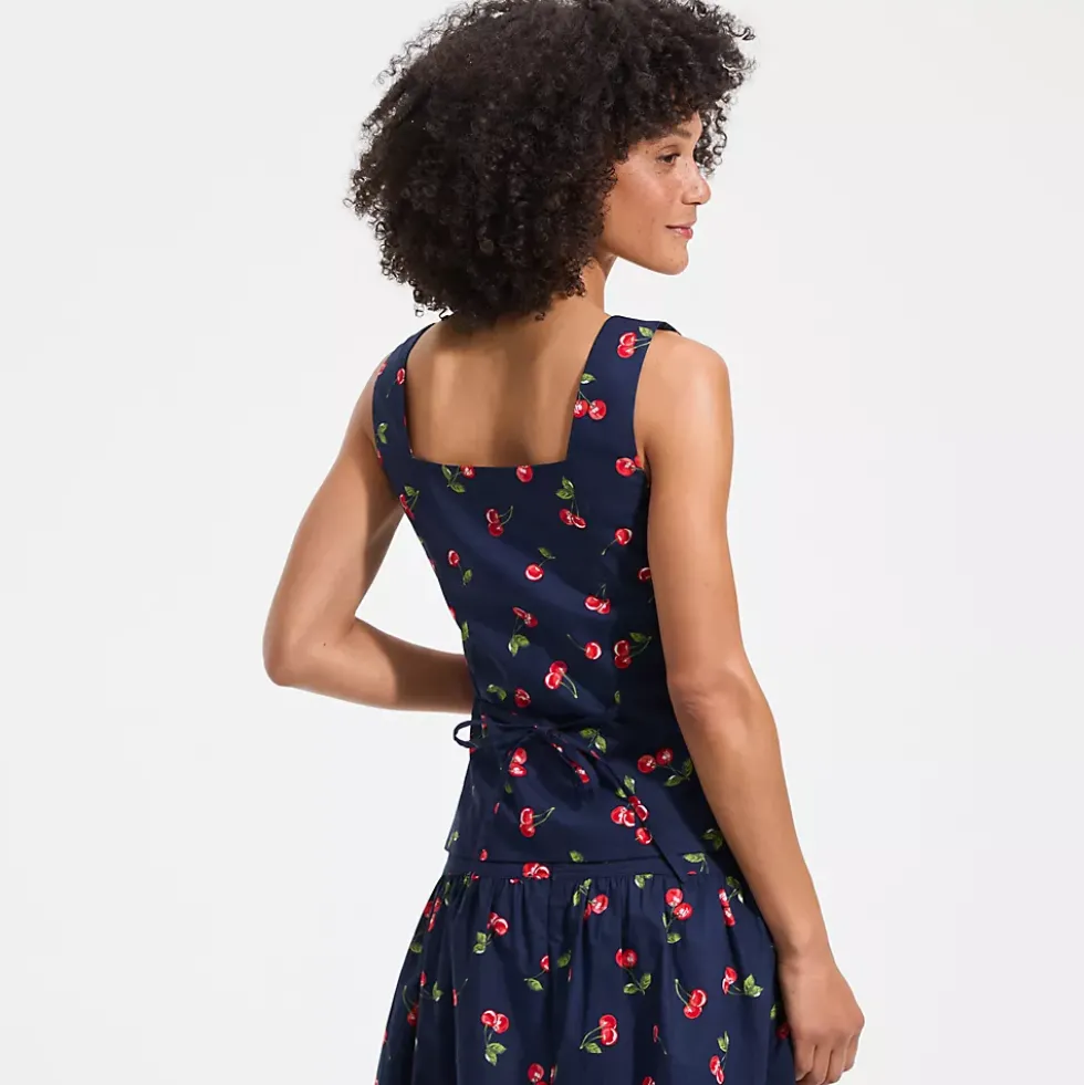 Women's Poplin Square Neck Vest