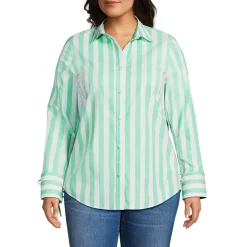 Women's Poplin Tie Sleeve Shirt