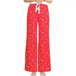 Women's Poplin Wide Leg Sleep Pants