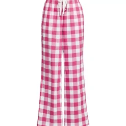 Women's Poplin Wide Leg Sleep Pants