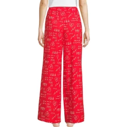 Women's Poplin Wide Leg Sleep Pants
