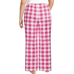 Women's Poplin Wide Leg Sleep Pants