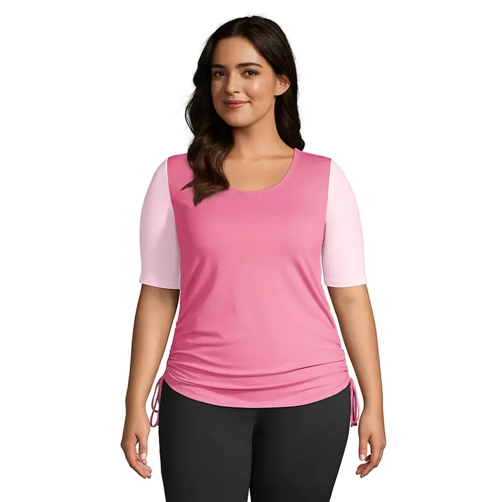 Women's Power Performance Elbow Sleeve Drawstring Top