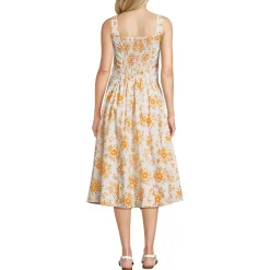 Women's Princess Seamed Cotton Poplin Midi Dress