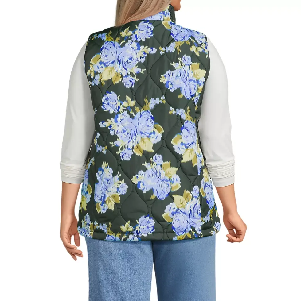 Women's Print FeatherFree Quilted Insulated Vest