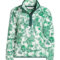 Women's Print Half Zip Cozy Sherpa Fleece Pullover