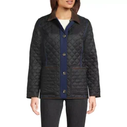 Women's Print Reversible Barn Quilted Insulated Jacket