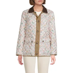 Women's Print Reversible Barn Quilted Insulated Jacket