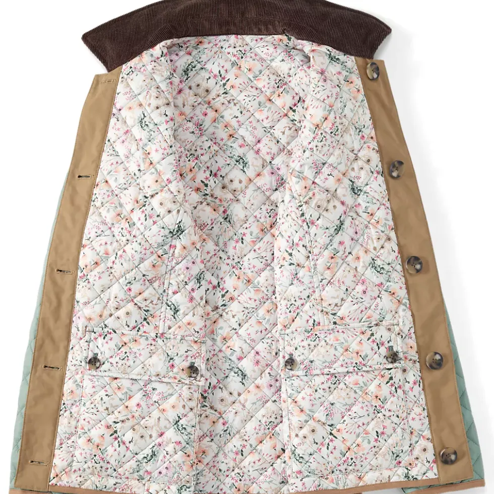 Women's Print Reversible Barn Quilted Insulated Jacket