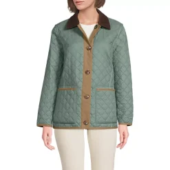 Women's Print Reversible Barn Quilted Insulated Jacket