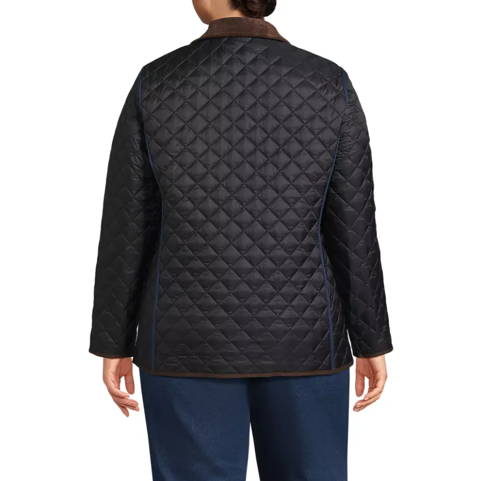 Women's Print Reversible Barn Quilted Insulated Jacket
