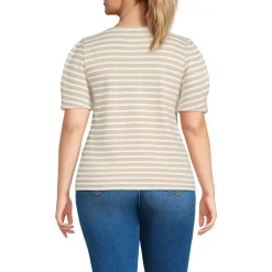 Women's Puff Sleeve Mariner Square Neck Top