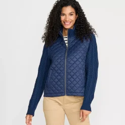 Women's Quilted Sweater Hybrid Barn Jacket