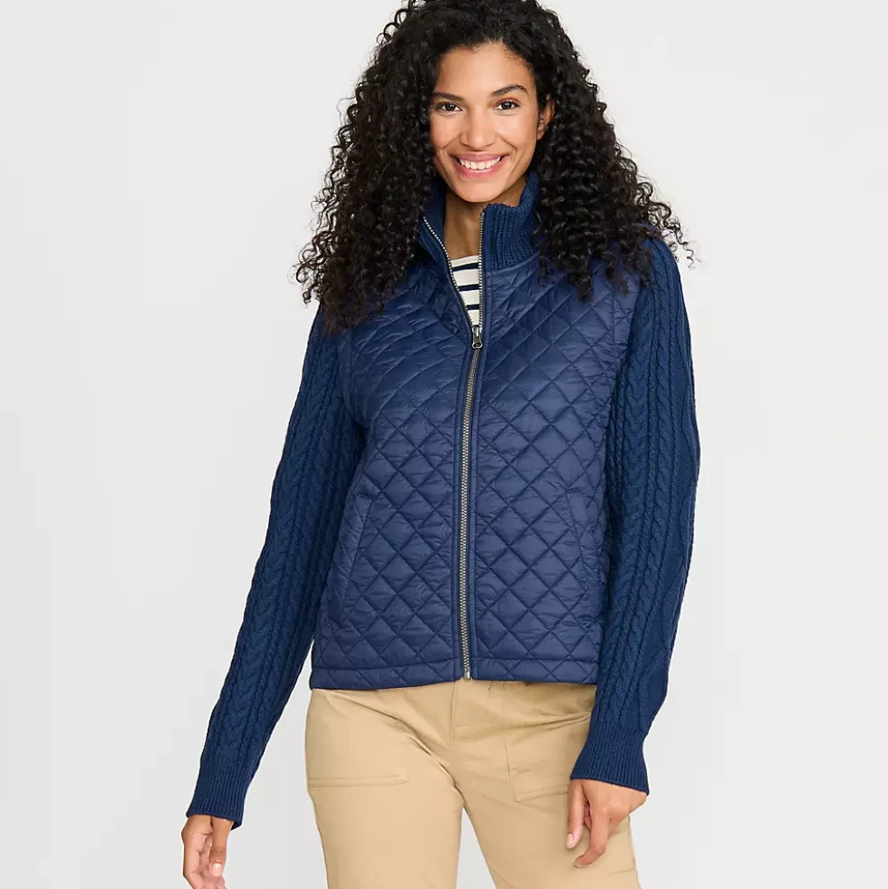 Women's Quilted Sweater Hybrid Barn Jacket