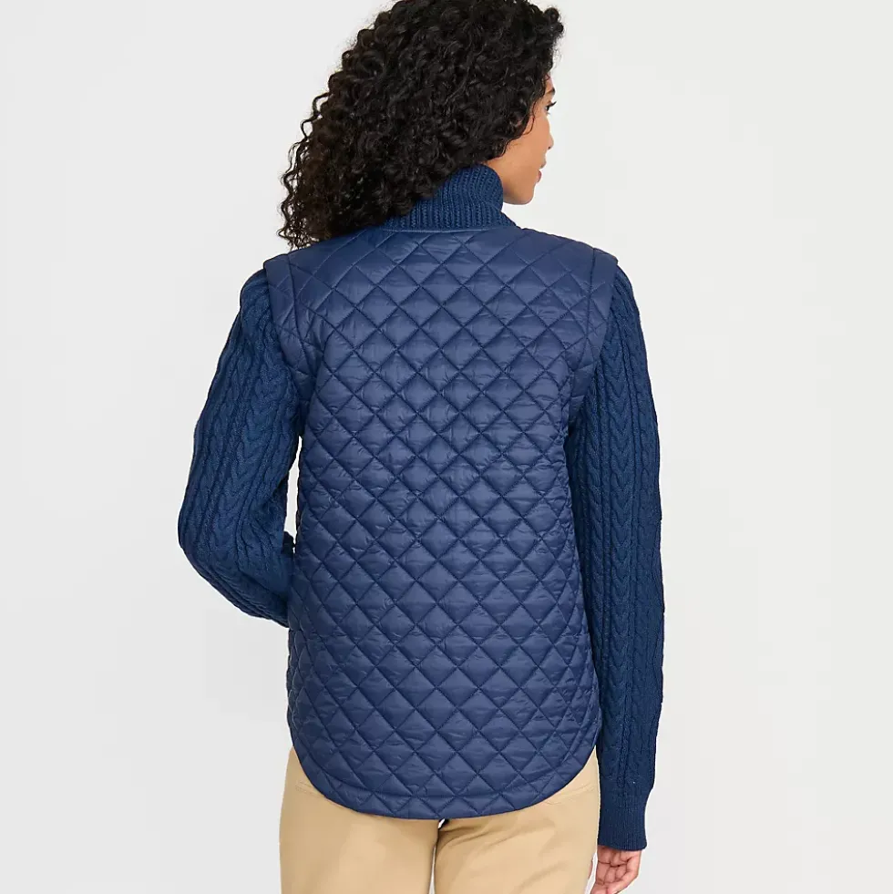 Women's Quilted Sweater Hybrid Barn Jacket