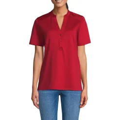 Women's Rapid Dry Short Sleeve V-Neck Henley Shirt