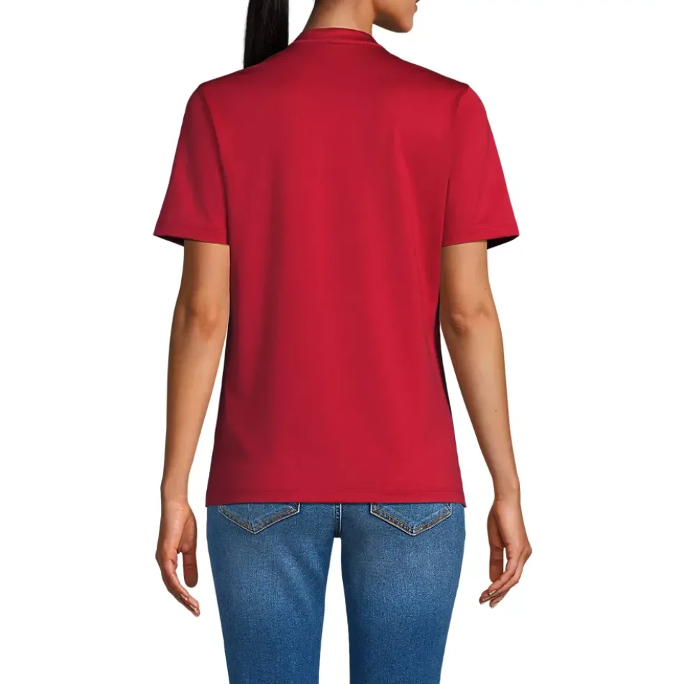 Women's Rapid Dry Short Sleeve V-Neck Henley Shirt