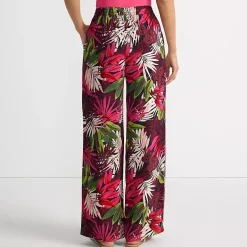 Women's Rayon High Rise Wide Leg Pants - Set Bottom