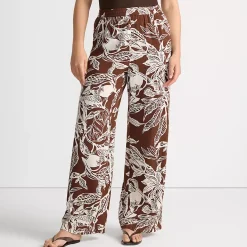 Women's Rayon High Rise Wide Leg Pants - Set Bottom