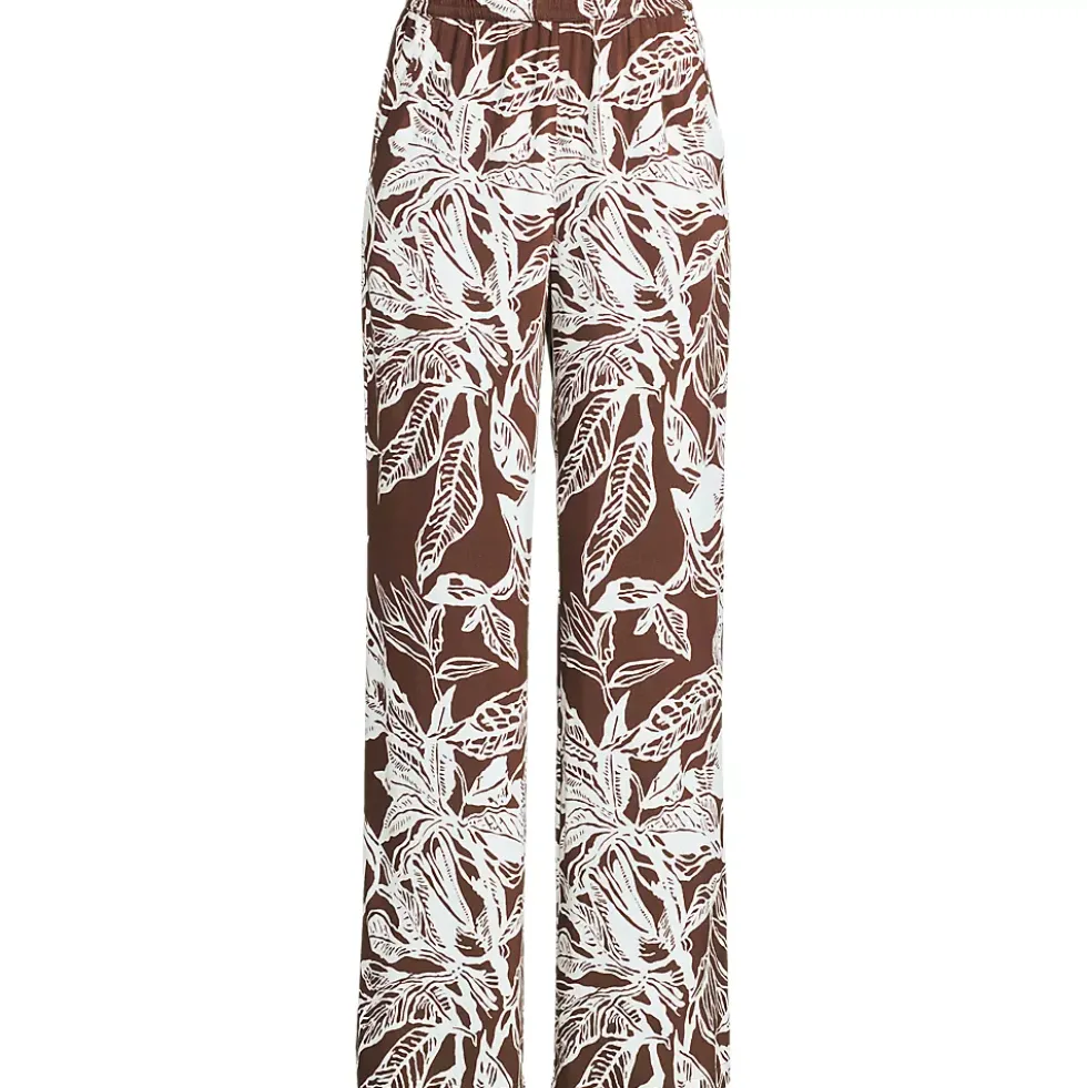 Women's Rayon High Rise Wide Leg Pants - Set Bottom