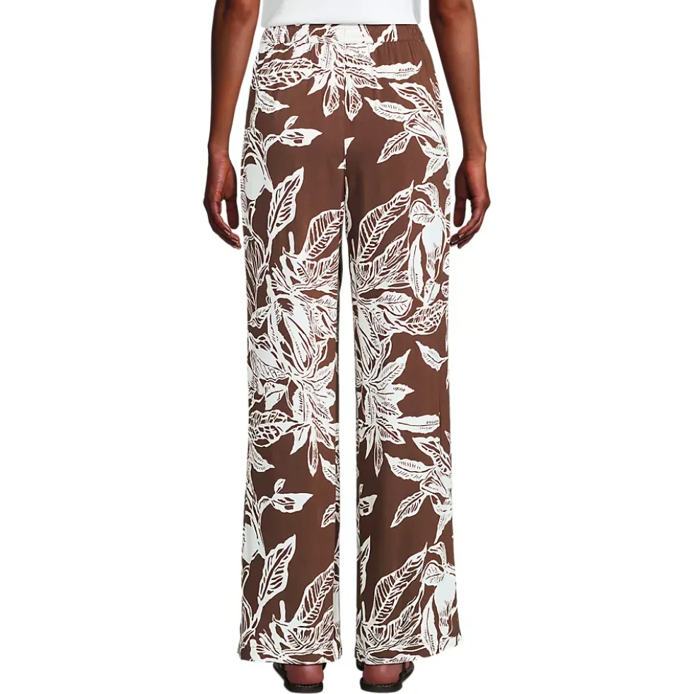 Women's Rayon High Rise Wide Leg Pants - Set Bottom