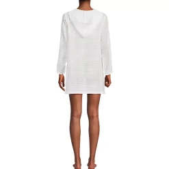 Women's Rayon Rib Hooded Mini Cover-up Dress