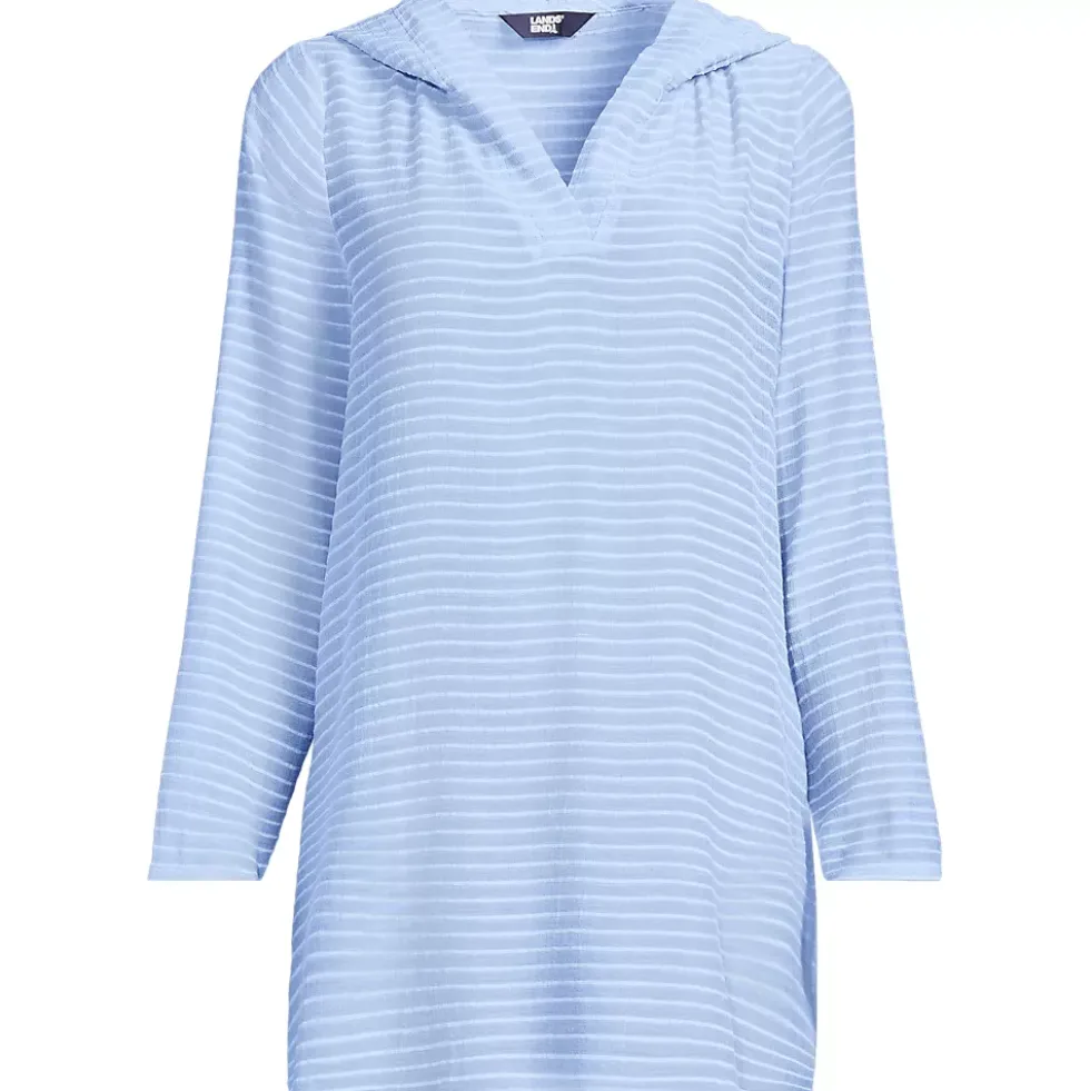 Women's Rayon Rib Hooded Mini Cover-up Dress