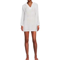 Women's Rayon Rib Hooded Mini Cover-up Dress