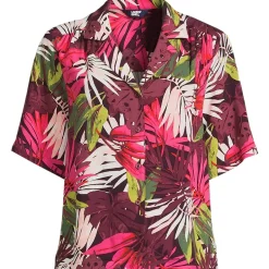 Women's Rayon Short Sleeve Camp Shirt
