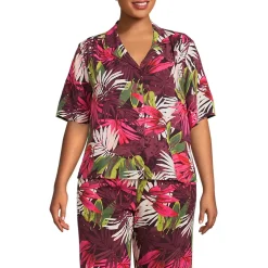 Women's Rayon Short Sleeve Camp Shirt