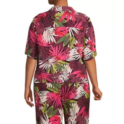 Women's Rayon Short Sleeve Camp Shirt