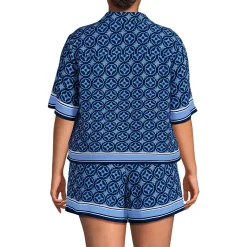 Women's Rayon Short Sleeve Camp Shirt