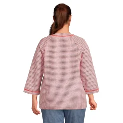 Women's Rayon 3/4 Sleeve V Neck Tunic Top