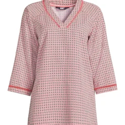 Women's Rayon 3/4 Sleeve V Neck Tunic Top