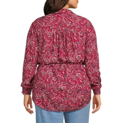 Women's Rayon Tie Waist Shirt