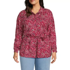 Women's Rayon Tie Waist Shirt
