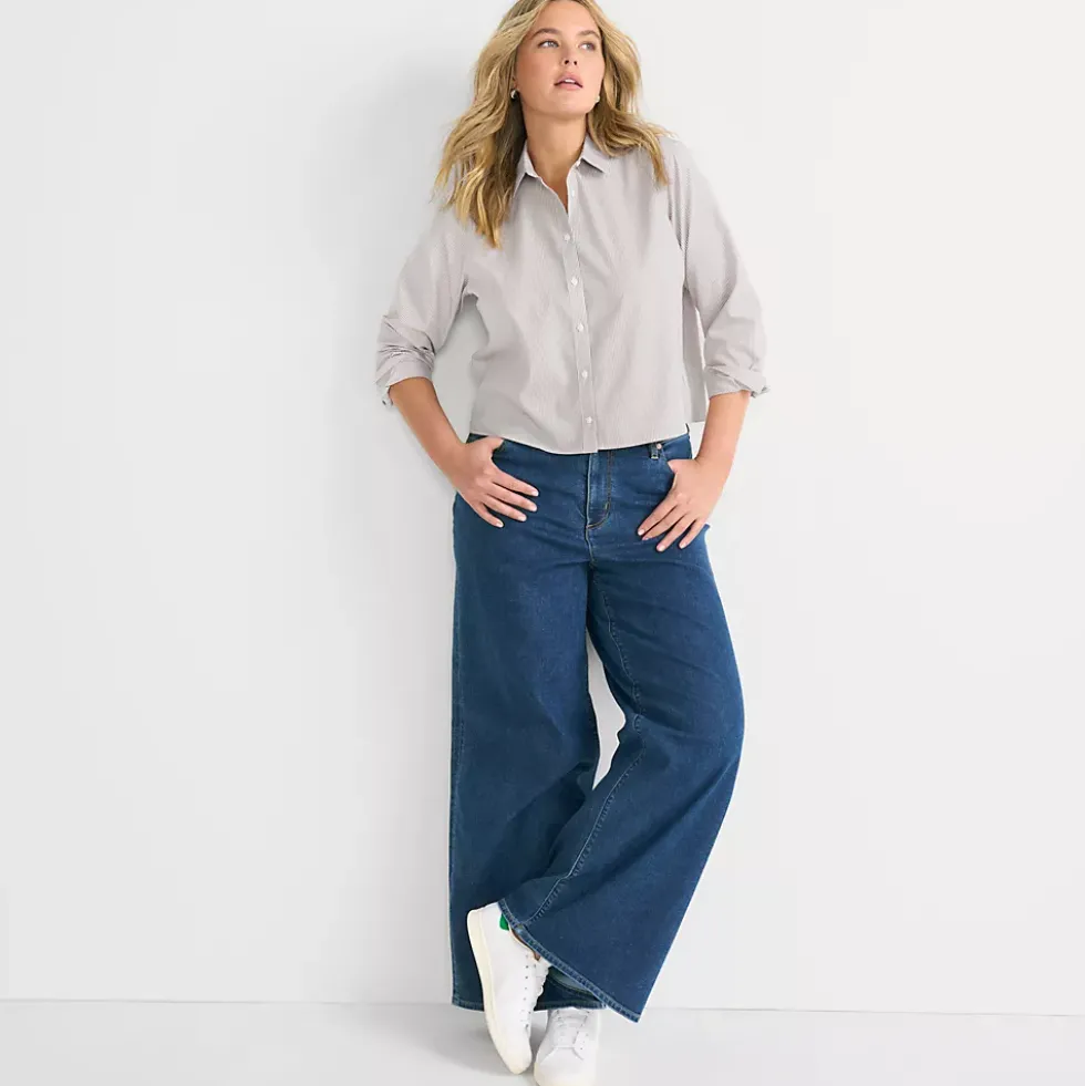 Women's Recover Denim High Rise Extra Wide Leg Jeans