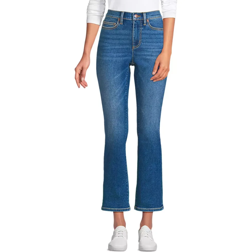 Women's Recover Denim High Rise Kick Flare Crop Jeans