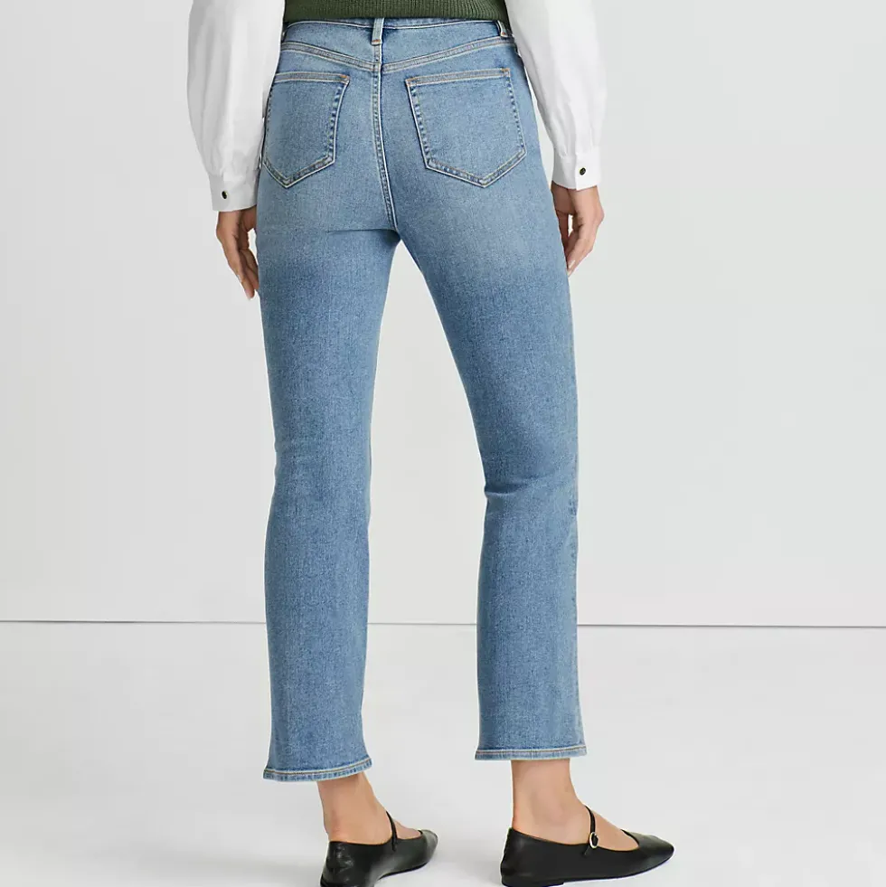 Women's Recover Denim High Rise Kick Flare Crop Jeans