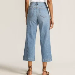 Women's Recover Denim High Rise Wide Leg Crop Jeans