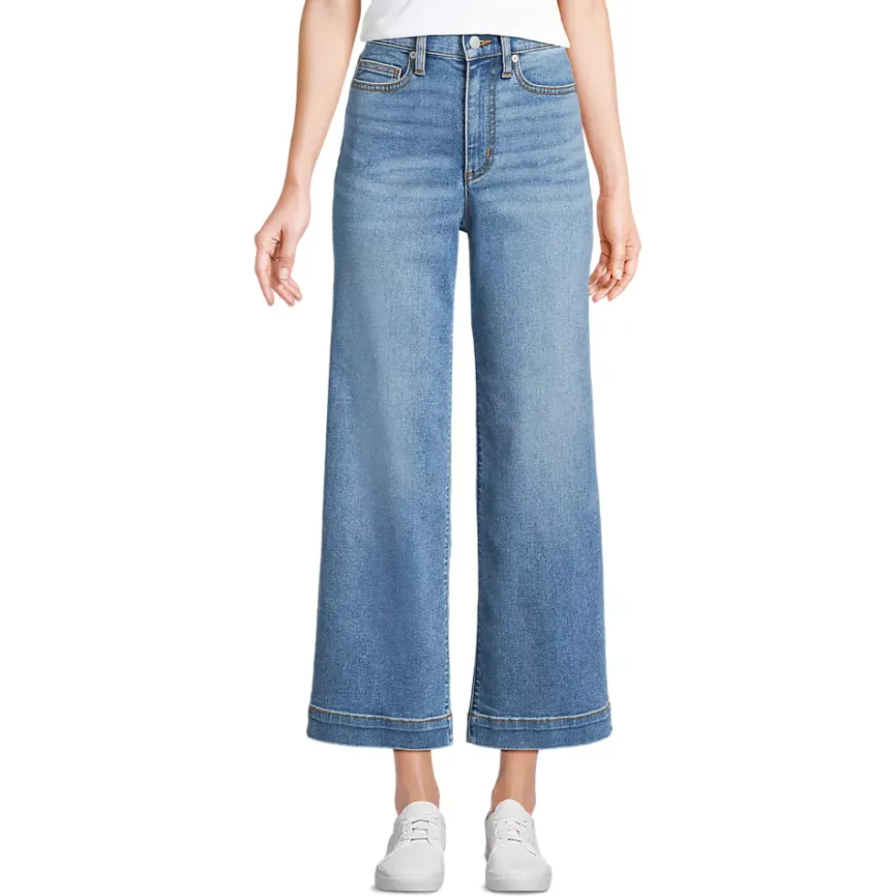 Women's Recover Denim High Rise Wide Leg Crop Jeans