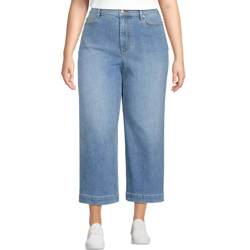Women's Recover Denim High Rise Wide Leg Crop Jeans