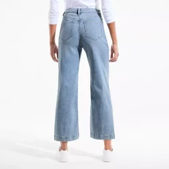 Women's Recover Denim High Rise Wide Leg Crop Jeans